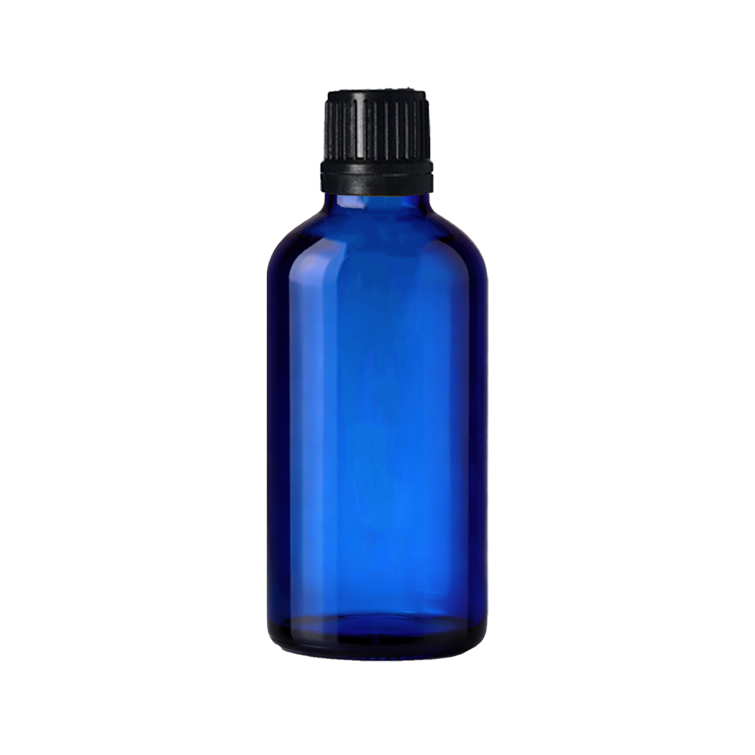 Blue Glass Boston Dropper Bottles With Dropper Insert 18mm
