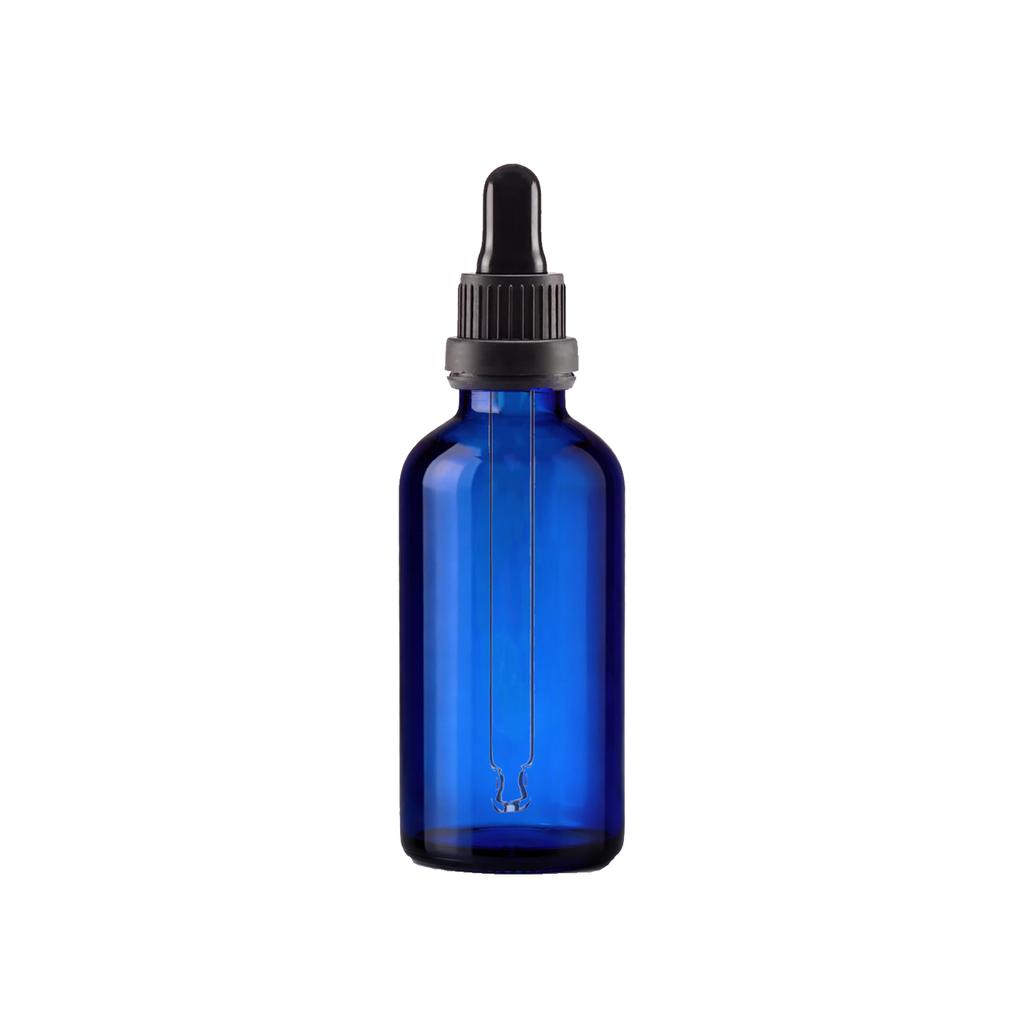 Blue Glass Boston Dropper Bottles 18mm | Atomiser Spray / Lotion Pump / Glass Pipette / Dropper Insert