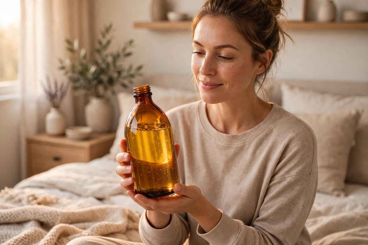 Amber Glass Medicine & Syrup Bottles with 28mm White Medicap Child-Resistant Cap - Multipack (60ml–1000ml)