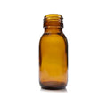60ml amber glass medicine bottle without cap pack of 132 - UK made