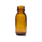60ml amber glass medicine bottle without cap pack of 132 - UK made