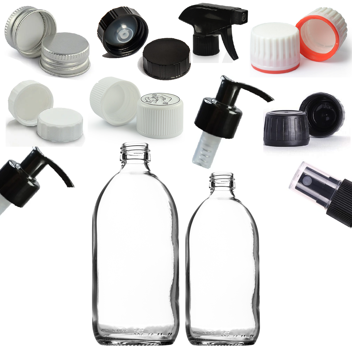Clear Glass Syrup Bottle