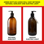 Amber Glass Soap Dispenser Bottle with Lotion Pump | Fam Organic