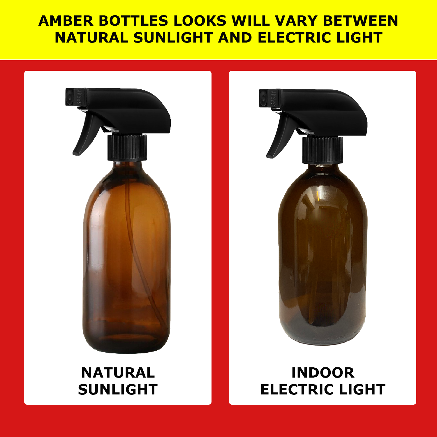 Amber Glass Trigger Spray Bottle for aromatherapy, skin care, cleaning BPA FREE