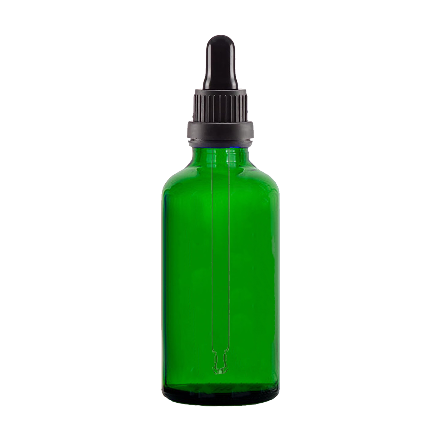 Green Glass Boston Dropper Bottles 18mm With Atomiser Spray / Lotion Pump / Glass Pipette / Dropper Insert