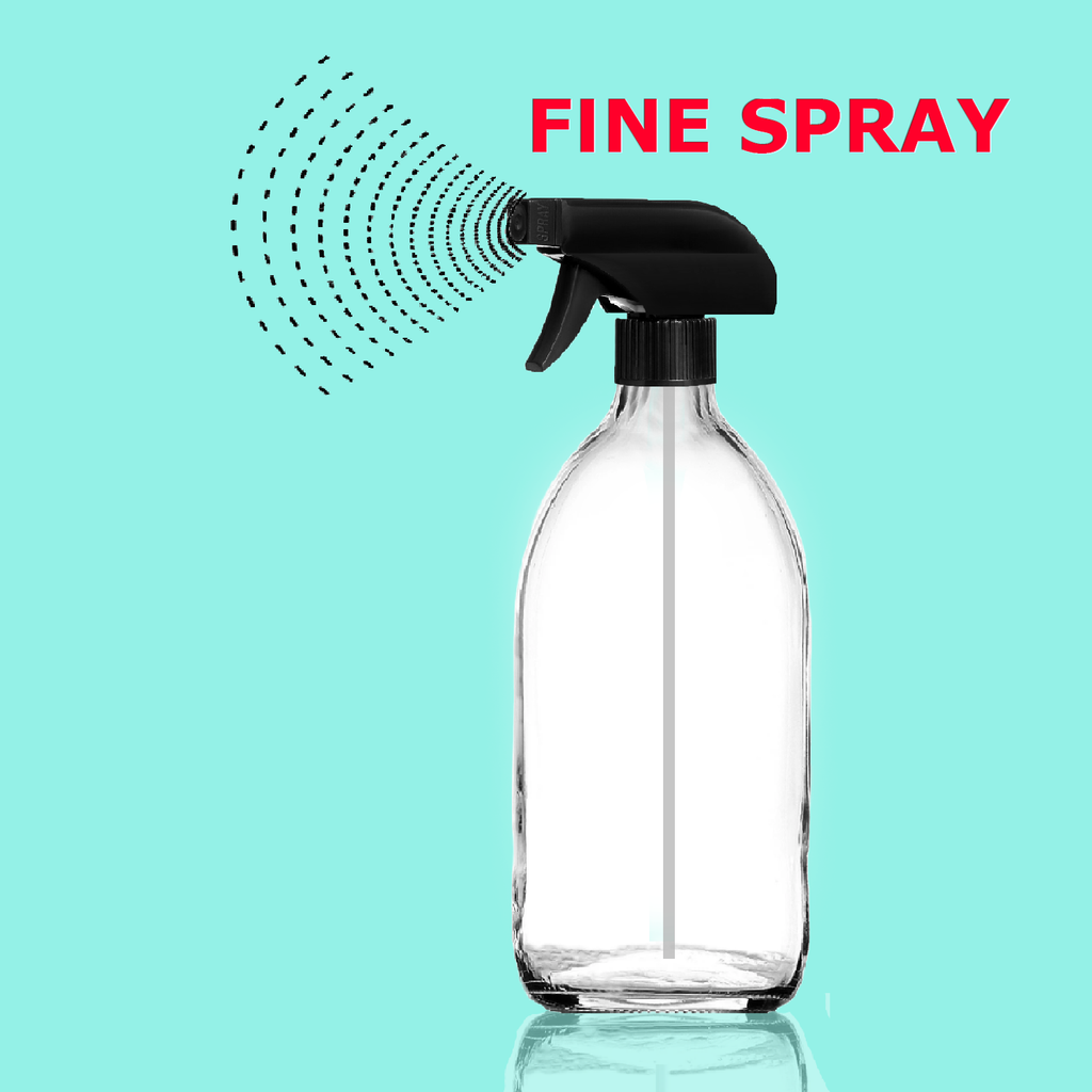Clear Glass Trigger Spray Bottle for aromatherapy, skin care, cleaning BPA FREE