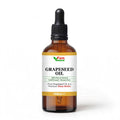 Fam Natural Grapeseed Oil 100ml - 100% Pure Cold Pressed Carrier Oil for Face, Hair & Beard (Glass Bottle with Pipette)