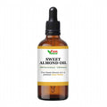 Fam Natural 100% Pure Sweet Almond Oil in Glass Bottle - Cold Pressed Hexane Free for Hair, Skin, Face, Body and Nails