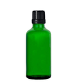Green Glass Boston Dropper Bottles with Dropper Insert 18mm