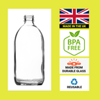 Clear Glass Syrup Bottle