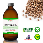 100% Natural Cold-Pressed Castor Oil - Hexane-Free in Glass Bottle | Fam Organic